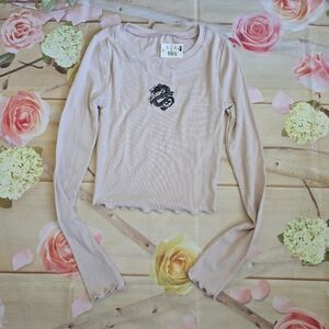 New! Aero pink cropped dragon longsleeve